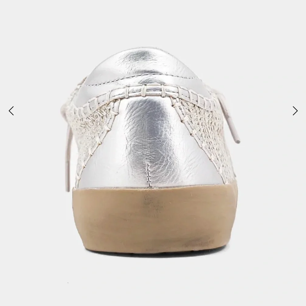 New shu shop Reba Silver and Beige Women's Sneakers size 8.5 - Picture 3 of 13